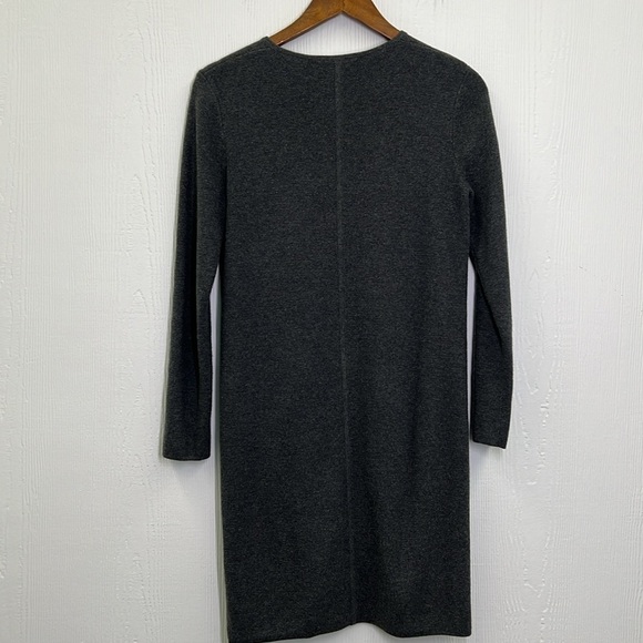 Banana Republic - Dark Gray Knit Long Sleeve Zip Up Pocket Long Sweater Size XS - Picture 10 of 10